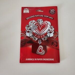 3D Pop Up Greeting Card by Second Nature LOVE HEART Anniversary Valentines Bday
